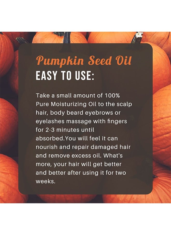Lanthome Pumpkin Seed Oil -for Skin and Hair Growth Organic 100% Pure RAW Cold Pressed Pumpkin Seed Oil for Anti Aging Wrinkle Massage Oil Hair and Scalp Care Vitamin E Oil  - Image 5