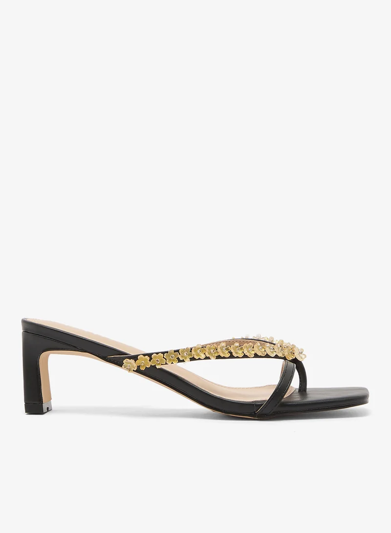 RAID Embellished Strap Heeled Sandals