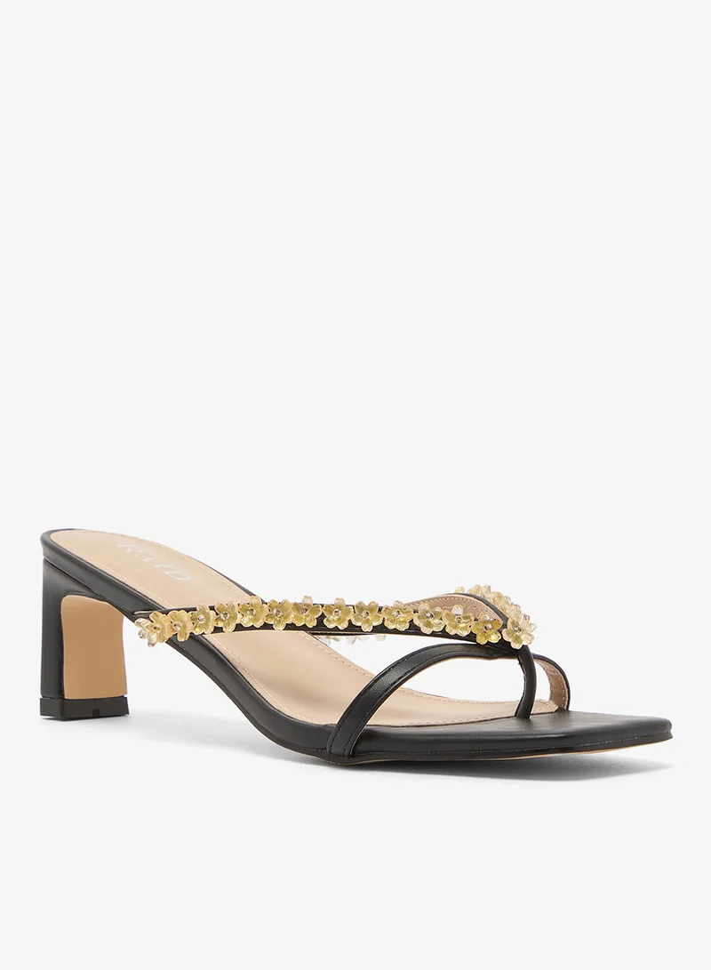 RAID Embellished Strap Heeled Sandals