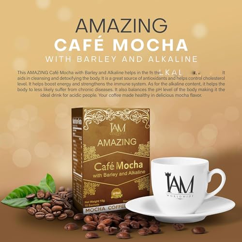 IAM Worldwide AMAZING CAFE LATTE WITH BARLEY & ALKALINE (CAFE MOCHA) - Image 3