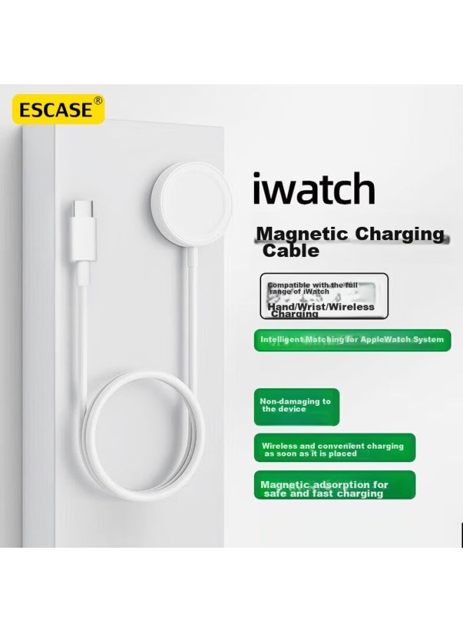 ESCASE Escase Apple Watch Charger, Wireless Iwatch Magnetic Charging Dock, Magsafe Watch Charging Cable, Type-c Compatible, Suitable For Apple Watch 9/8/7/6/5/4se/ultra  - Image 1