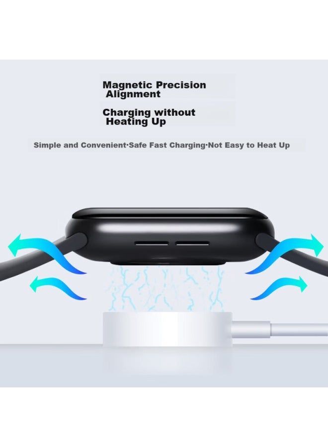 ESCASE Escase Apple Watch Charger, Wireless Iwatch Magnetic Charging Dock, Magsafe Watch Charging Cable, Type-c Compatible, Suitable For Apple Watch 9/8/7/6/5/4se/ultra  - Image 5