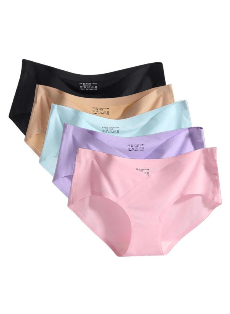 5 Pieces Women Maternity Underwear Seamless Maternity Brief Underwear for Pregnant Women - Image 1