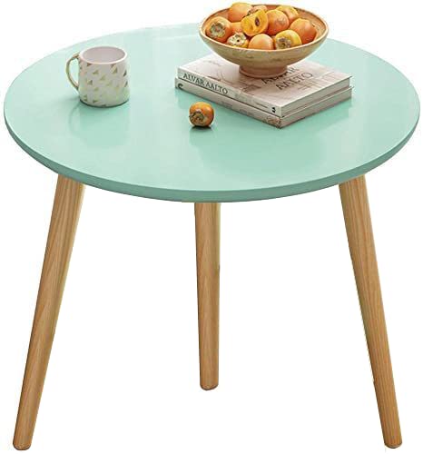 DDS Dream Decor Shoppee Foldable Round Shaped Side Table/Tea Coffee Breakfast Table (Light Green, Engineered Wood) - Image 2