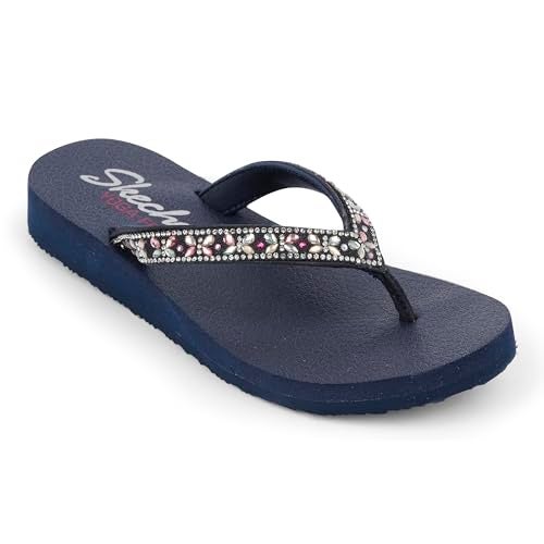 Skechers Women Meditation Navy Blue Slippers - Image 5