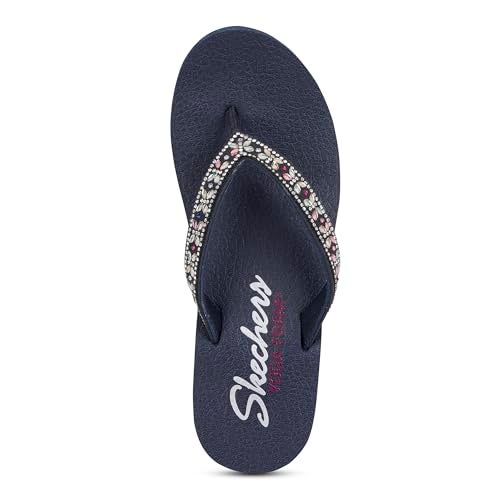 Skechers Women Meditation Navy Blue Slippers - Image 2