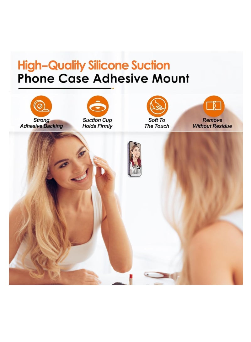 Silicone Double-Sided Suction Phone Case Detachable Mount - Hands-Free, Strong Grip Holder for Selfies & Videos - Durable, Easy to Use - iPhone & Android - Image 4