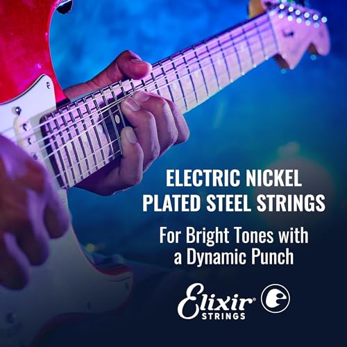 Elixir Strings, Electric Guitar Strings, Nickel Plated Steel with NANOWEB Coating, Longest-Lasting Bright Tone with Comfortable Feel, 6 String Set, 3 Pack, Light 10-46 - Image 4