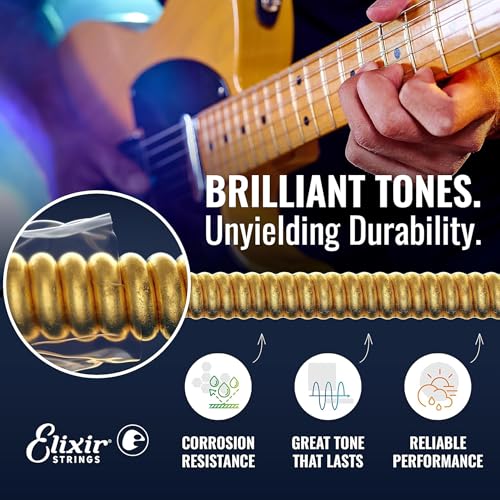 Elixir Strings, Electric Guitar Strings, Nickel Plated Steel with NANOWEB Coating, Longest-Lasting Bright Tone with Comfortable Feel, 6 String Set, 3 Pack, Light 10-46 - Image 3