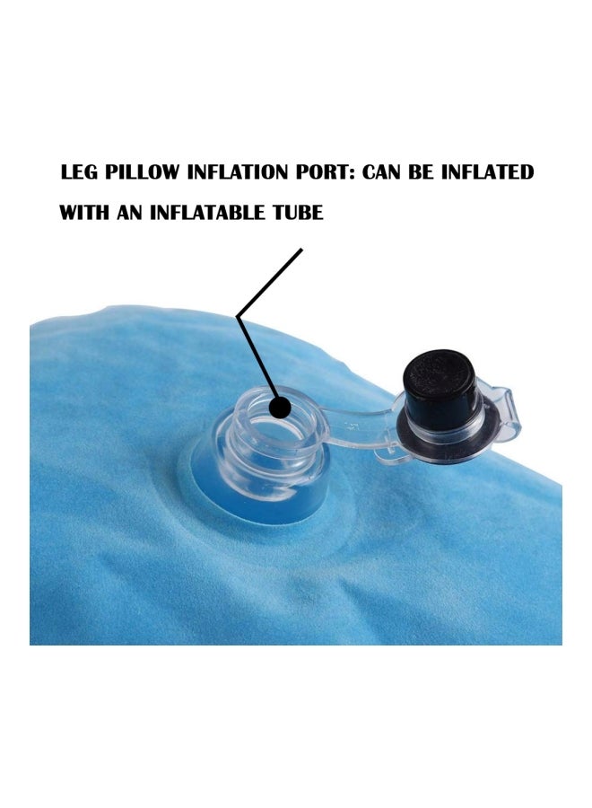Loquat - Inflatable Leg Pillow With Pump PVC Blue - Image 1
