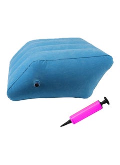 Loquat Inflatable Leg Pillow With Pump PVC Blue  - Image 1