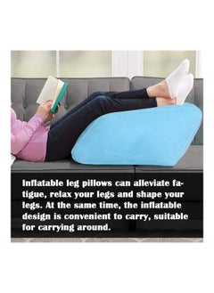Loquat Inflatable Leg Pillow With Pump PVC Blue  - Image 5