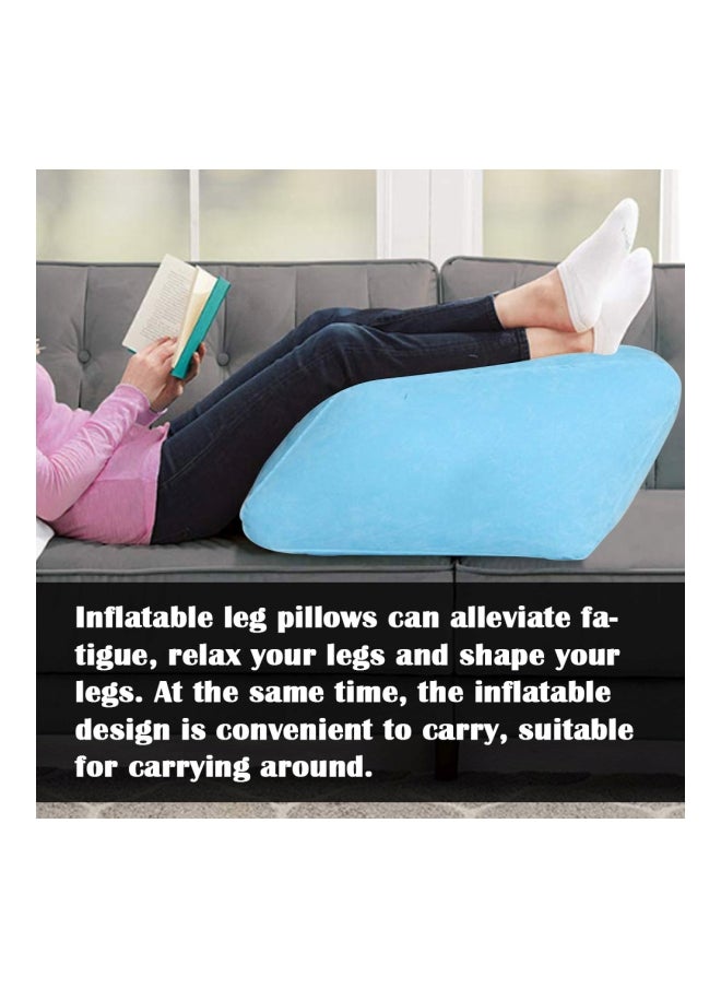 Loquat - Inflatable Leg Pillow With Pump PVC Blue - Image 1