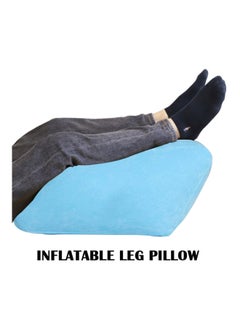 Loquat Inflatable Leg Pillow With Pump PVC Blue  - Image 2