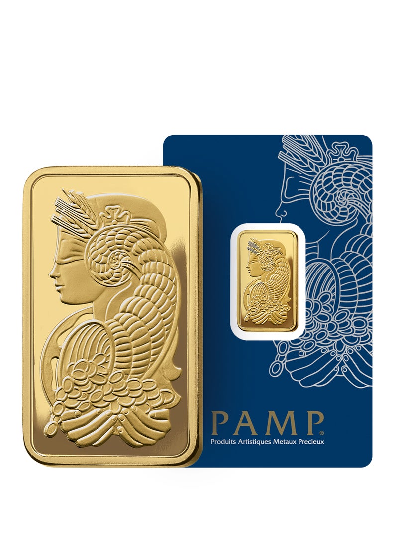 PAMP Suisse Pamp 10 Gram 24k Gold Bar - 10 Grams Gold Bar 24KT 999.9 Purity  - Image 1