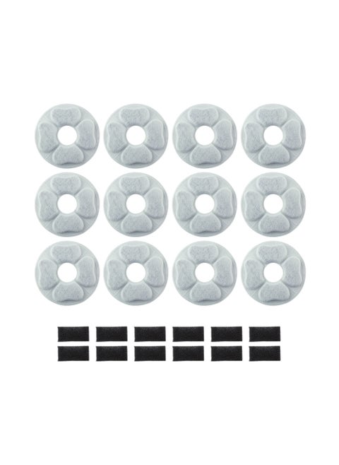 Cat Water Fountain Filters Water Filters Compatible with Kastty 101oz/3L Fountain Replacement Filters for Cat Fountain Pet Water Fountain Filters Made of Activate Carbon and PP Cotton (12PCS)