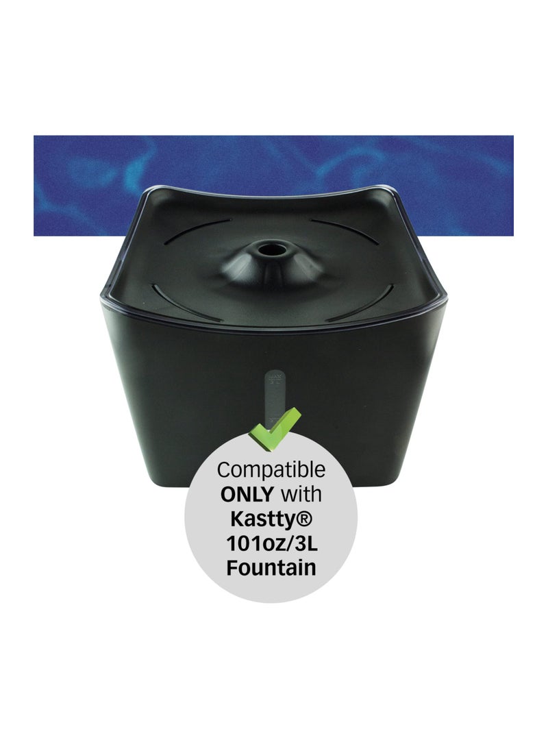 Cat Water Fountain Filters Water Filters Compatible with Kastty 101oz/3L Fountain Replacement Filters for Cat Fountain Pet Water Fountain Filters Made of Activate Carbon and PP Cotton (12PCS)