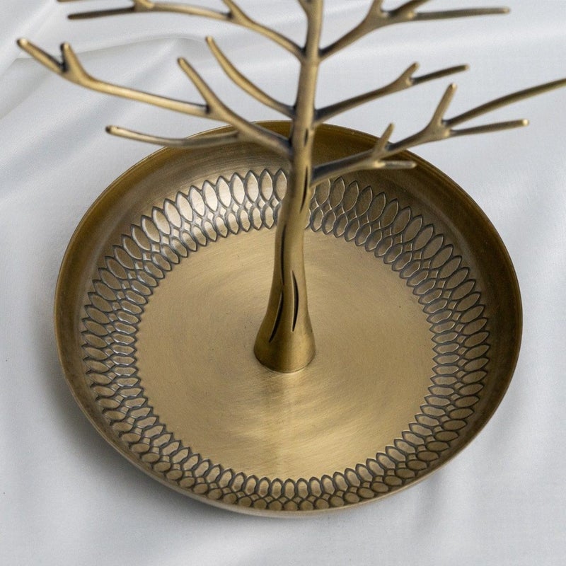Bird Tree Earring Stand Jewelry Display Stand Alloy Tree shaped Acacia Tree Jewelry Stand  gold - Image 4