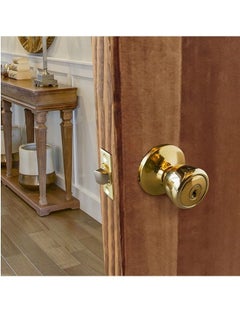 Kwikset 400T 3 Tylo Keyed Entry Knob Polished Brass - Gold  - Image 3
