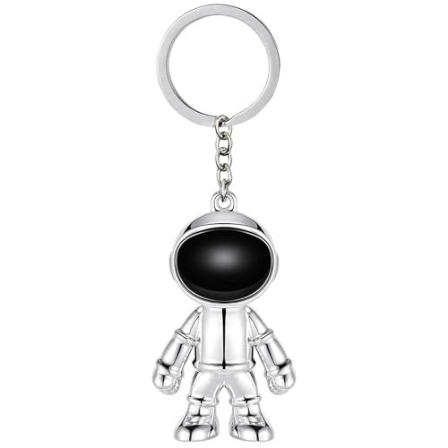 MUAMAX Sliver Spaceman Keychains for Men Creative Astronaut Spacemen Car Key Chain Car Key Accessory Backpack Purse Bag Charms Lucky Astronaut Keyrings Men/Women - Image 1