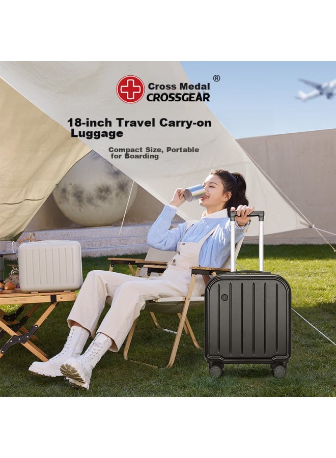 CROSS+GEAR Crossgear Swiss Trolley Suitcase, 24-inch, Sit-inside Luggage, Business Travel, Airplane Case, Large Capacity, For Men And Women, Students, Password Lock - Image 1