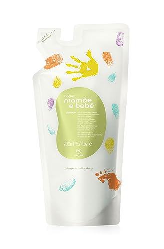 natura - Mamãe e Bebê Shampoo Refill - 100% Vegan - Safe & Gentle Formula - 98.4% Natural Origin - All Skin Types - Cruelty Free - Brazilian Baby Beauty - Baby Essentials - 6.7 fl oz (200ml) - Image 1