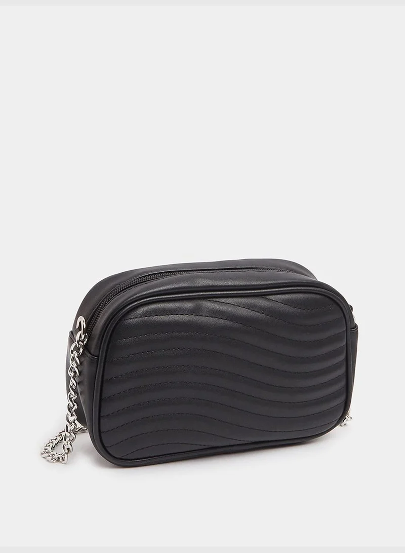 Styli Chain Strap Quilted Crossbody Bag