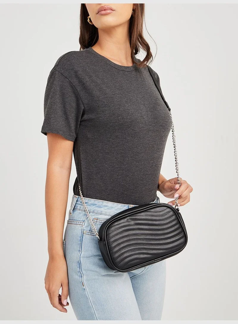 Styli Chain Strap Quilted Crossbody Bag