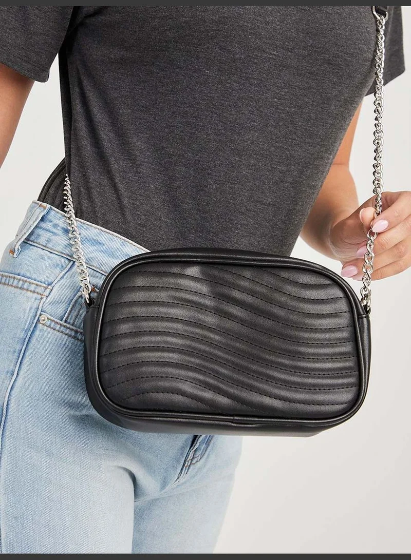 Styli Chain Strap Quilted Crossbody Bag