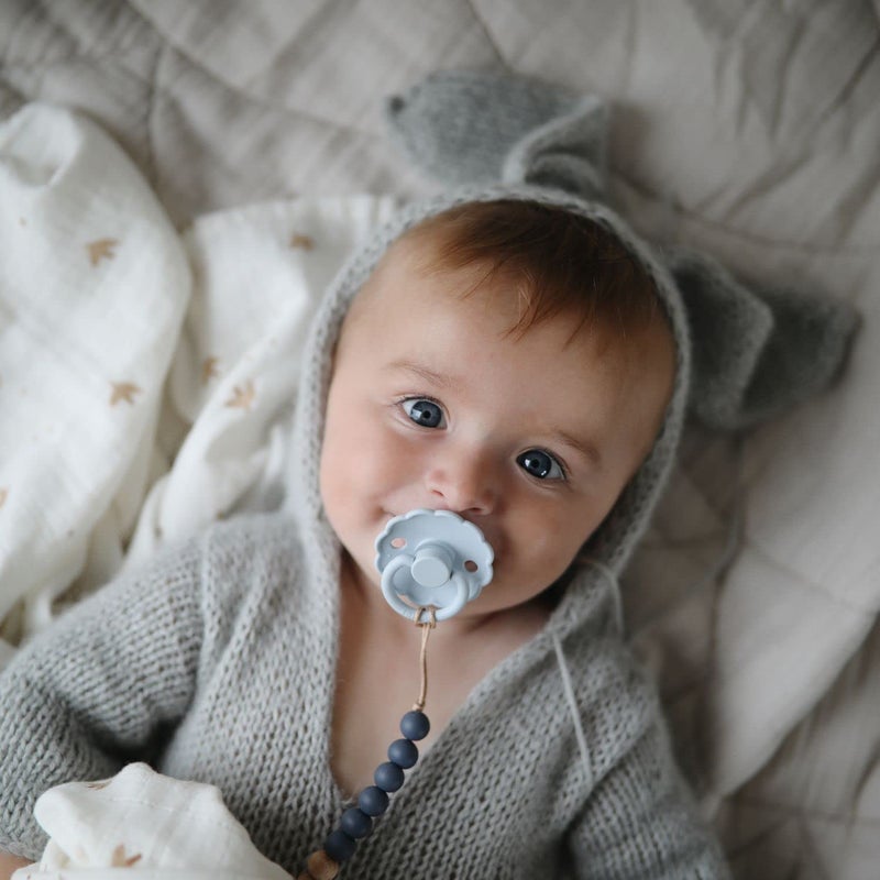 FRIGG Daisy SilkySoft Silicone Baby Pacifier | Made in Denmark | BPA-Free (Baked Clay/Cream, 6-18 Months) - Image 3