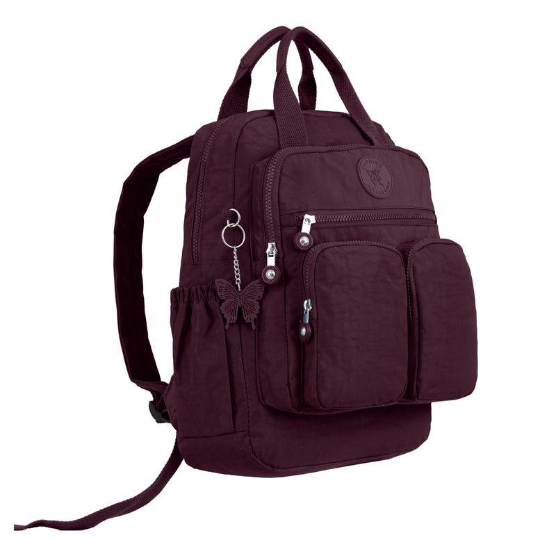 مجموعة كابريس حقيبة ظهر متوسطة للجنسين من كابريس كوليكشن – بورجوندي، خفيفة الوزن، نايلون مقاوم للماء، سعة 10 لتر - Image 5