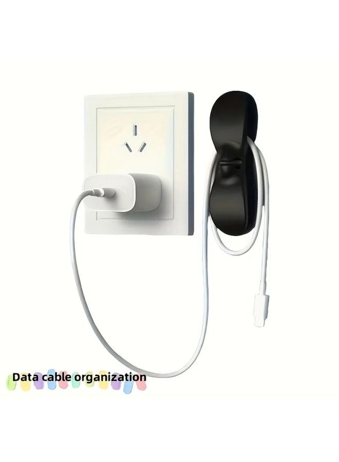 2pcs White Wall Mounted Cord Organizer Multifunctional Household Kitchen Appliance Wire Holder - Image 3