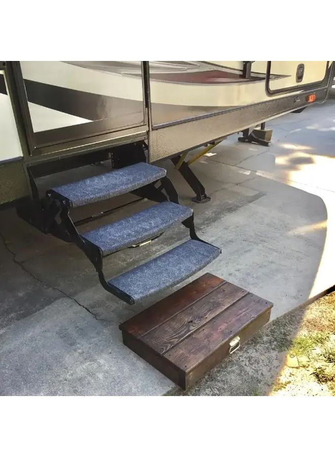 3Pcs Grey RV Step Mats Non Slip Durable Polyester Floor Mats for Camping Pet Safety - Image 4