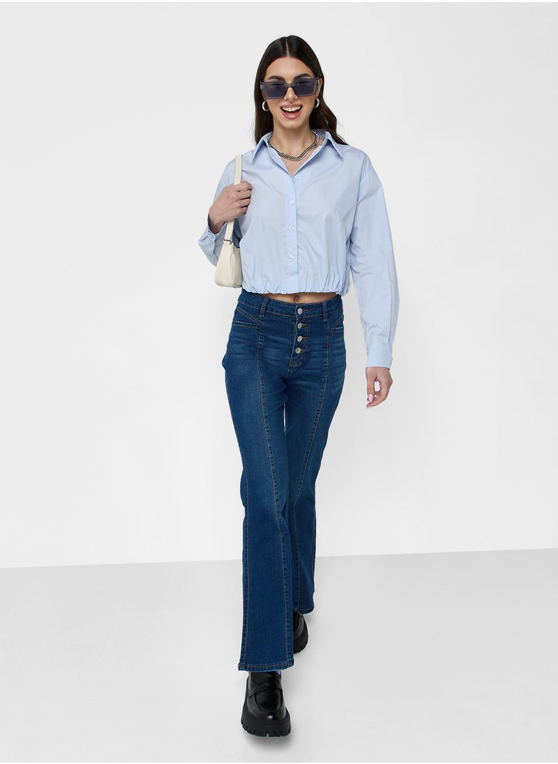 Ginger Boxy Cropped Shirt  - Image 4