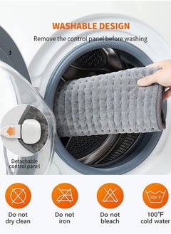 Garlo Heating Pad & Foot Warmer, 10 Temperature Settings & Auto Shut Off, 43x84cm, Washable Fast Heated Feet Warmers, Electric Heating Pads for Back Pain Relief,Abdomen,Feet,Back,Cramp  - Image 5