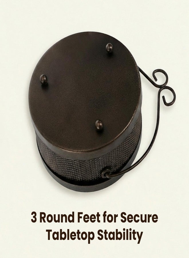 Elsjoy 2 Pack Metal Mosquito Coil Holders, Portable Mosquito Incense Burner with Lid and Handle for Indoor and Outdoor, Bronze - Image 4