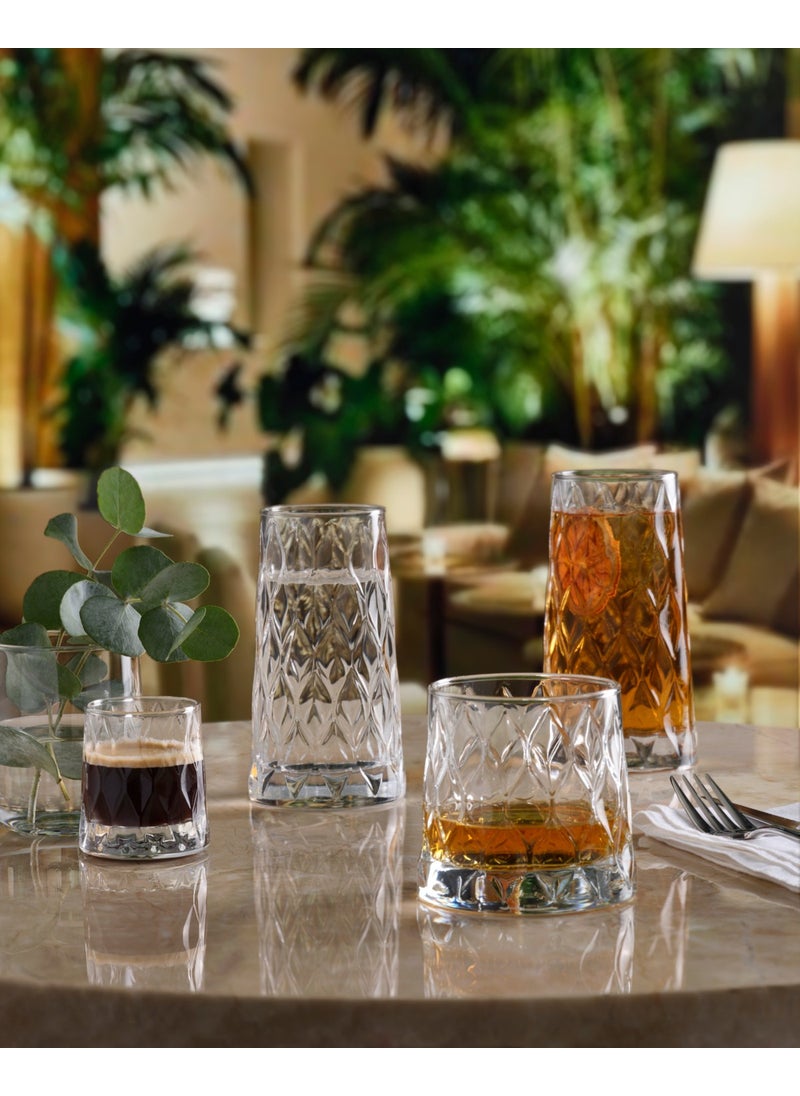 Paşabahçe Leafy Water - Whiskey Glass - 440 cc - 4 pieces  - Image 3