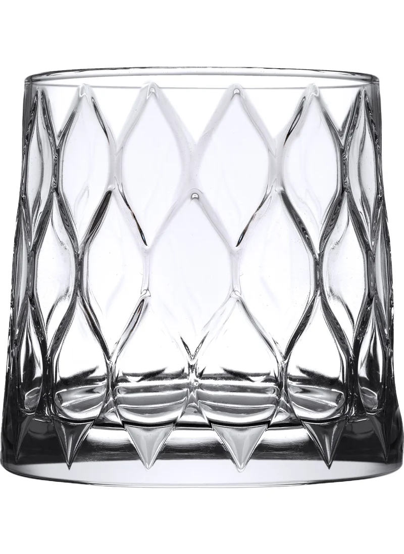Paşabahçe Leafy Water - Whiskey Glass - 440 cc - 4 pieces