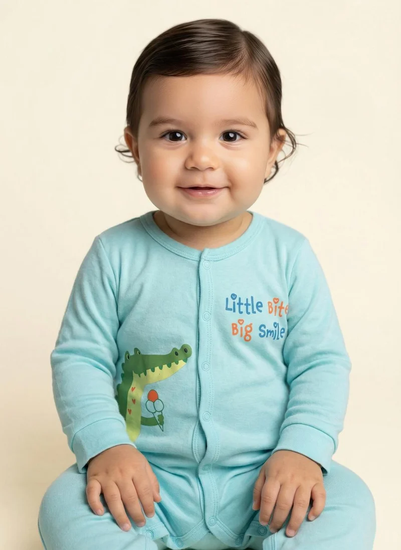 Nautinati  Nautinati  Baby Boys' 100% Cotton Pack of 2 Printed Sleepsuits for Men | Best Price UAE