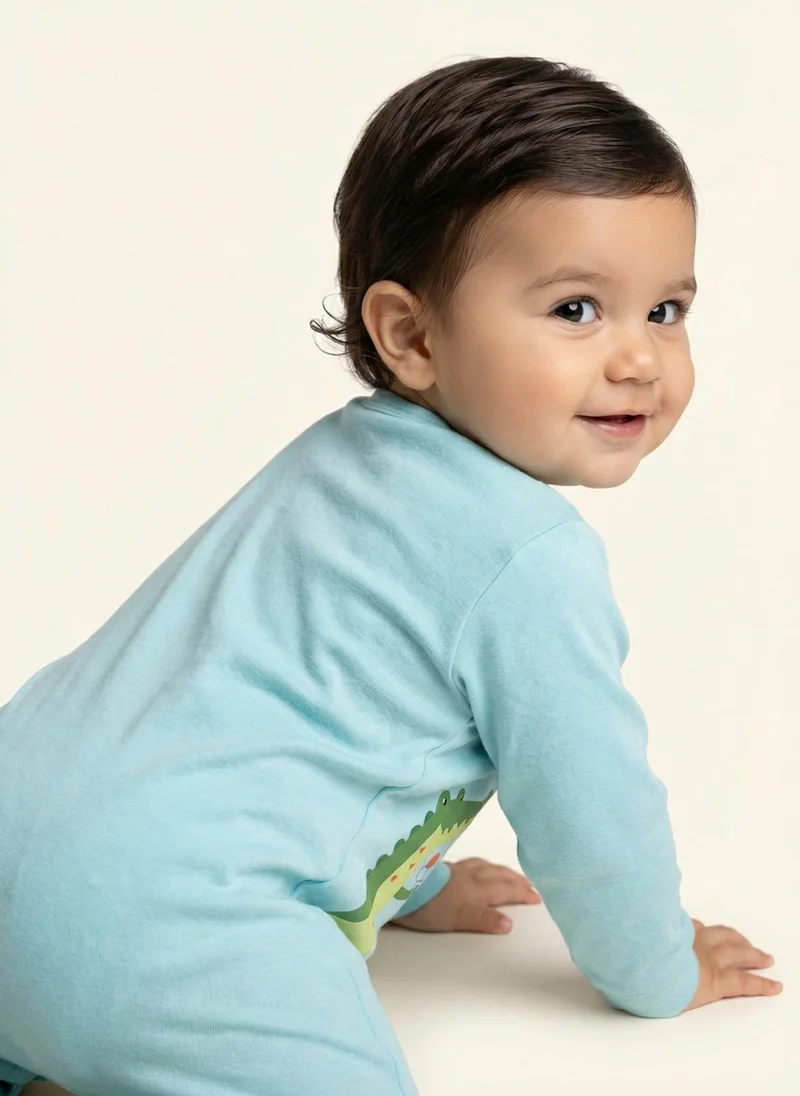 Nautinati  Nautinati  Baby Boys' 100% Cotton Pack of 2 Printed Sleepsuits for Men | Best Price UAE