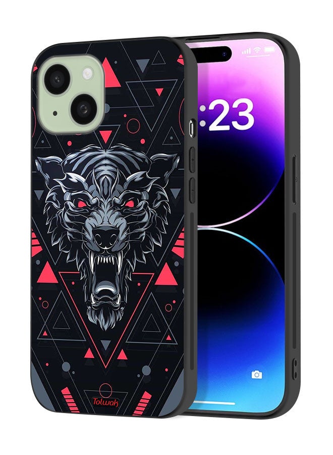 Tolwak Apple iPhone 15 Plus Protective Case Cover Scrolling Wolf - Image 1