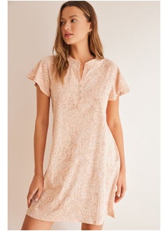 Short nightgown with floral print
