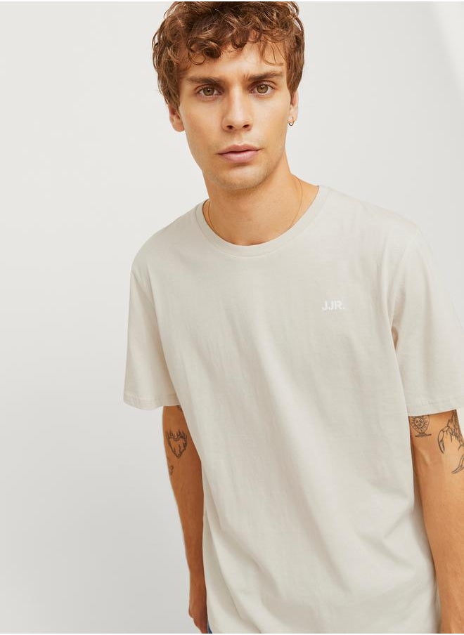 JJ Rebel by Jack & Jones Loo Detail Crew Neck T-Shirt  - Image 1