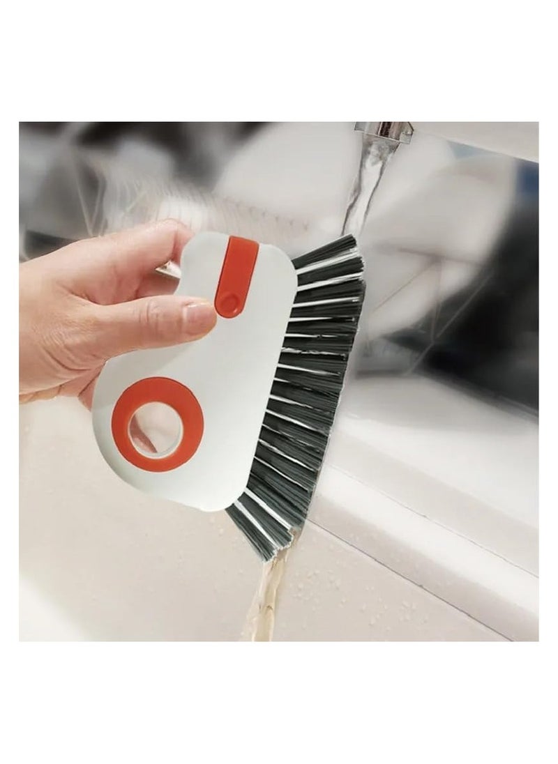 Generic 1 Pcs  2 in 1 Groove Cleaning Brush Window Track Cleaning Tools, Multifunction Grout Cleaner Tool Grip Brush Hard Bristle Crevice Cleaning Brush for Sliding Door Track, Window Sill, Window Seal  - Image 2