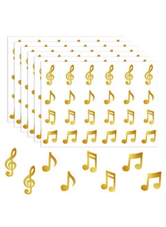 Whaline 480Pcs Music Note Stickers Gold Foil Envelope Seal Sticker 4 Designs Musical Selfadhesive Paper Decals For Invitation Cards Party Gift Sealing Supplies  - Image 1