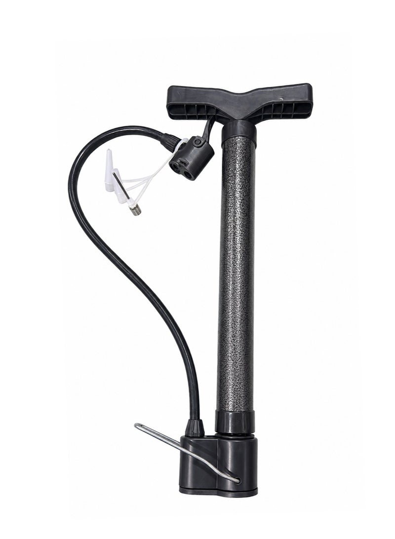 Lacoz Portable Hand Air Pump with 3 Nozzle Attachments, Manual Air Inflator Pump for Bicycle Tires Sports Balls, Pool Floats, Air Cushions, Inflatable Toys & Outdoor Accessories - Image 1