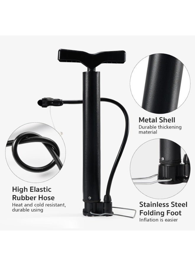 Lacoz Portable Hand Air Pump with 3 Nozzle Attachments, Manual Air Inflator Pump for Bicycle Tires Sports Balls, Pool Floats, Air Cushions, Inflatable Toys & Outdoor Accessories - Image 4