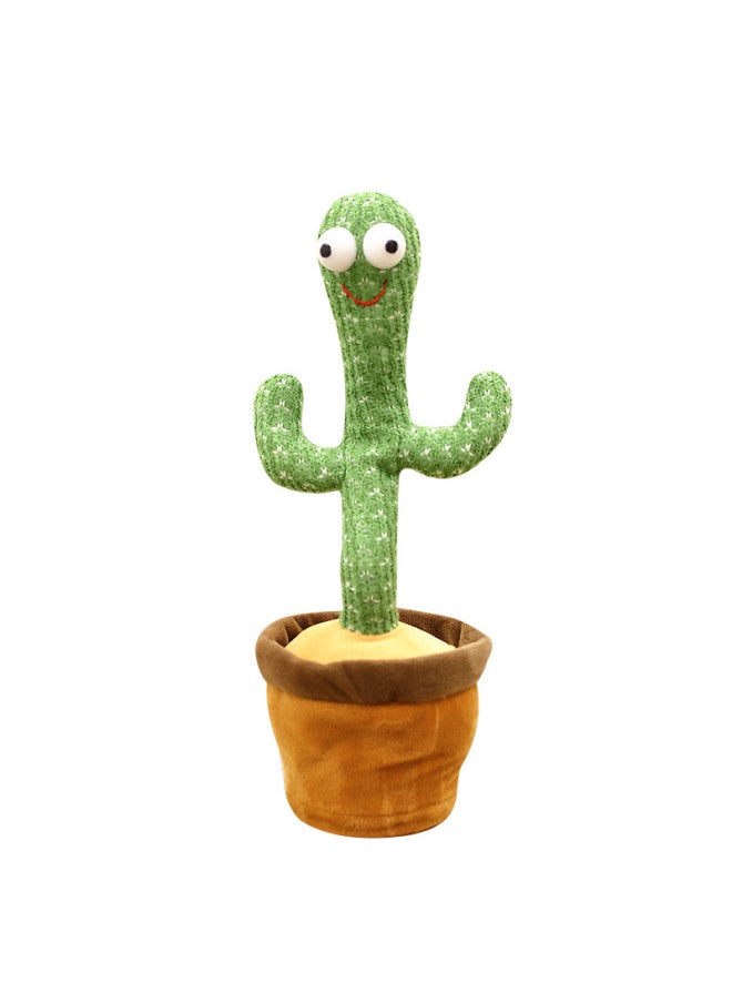 Generic - Chinese, English, Spanish, Russian, Dancing, Singing, Twisting, Rocking, Recording, Learning To Speak, Cactus Plush Toy Batch-Color:3 Songs In English-Height:32cm - Image 1