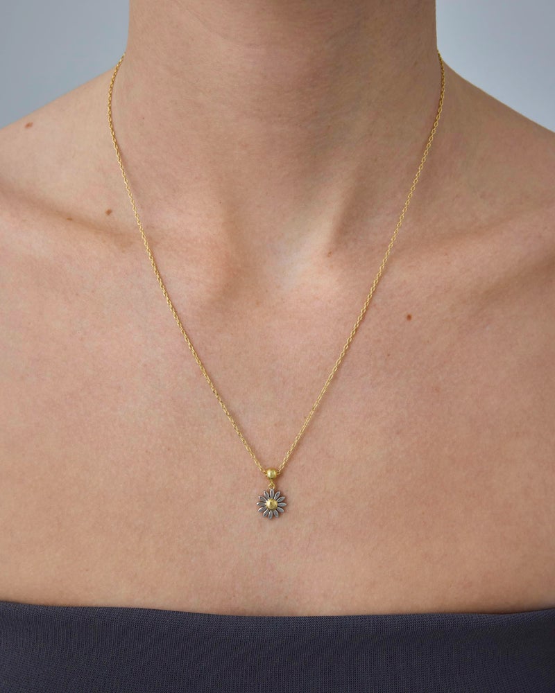 PAVOI 14K Yellow Gold Plated Cute Cubic Zirconia Pendant Necklaces with Charms Set, Hypoallergenic Adjustable Chain Dainty Gold Charm Necklace for Women, Trendy Daisy Flower Pendant Gift - Image 2