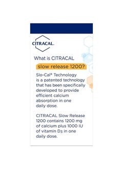 CITRACAL Citracal Calcium + D Slow Release 1200 Tablets 80 Tablets (Pack of 5)  - Image 2